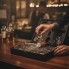 Набор для виски с копчением: 4 бокала, графин, смокер, горелка SMS-4101