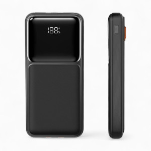 Повербанк 20000 mAh со встроенными кабелями и дисплеем А-02